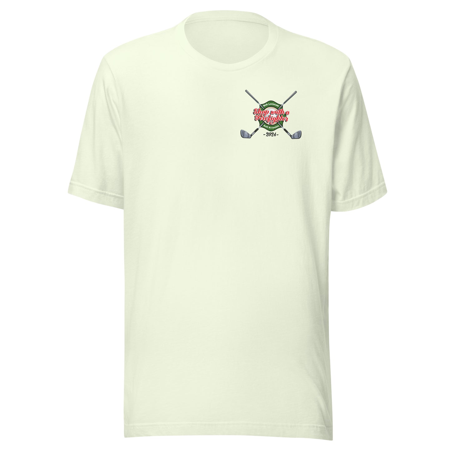 (Light Colors) 2024 Bob Loviscek Shop with a Firefighter T-Shirt