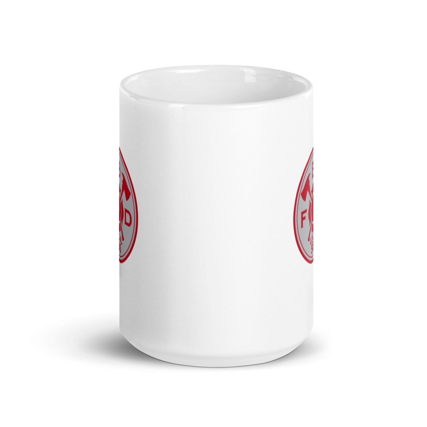 White glossy mug