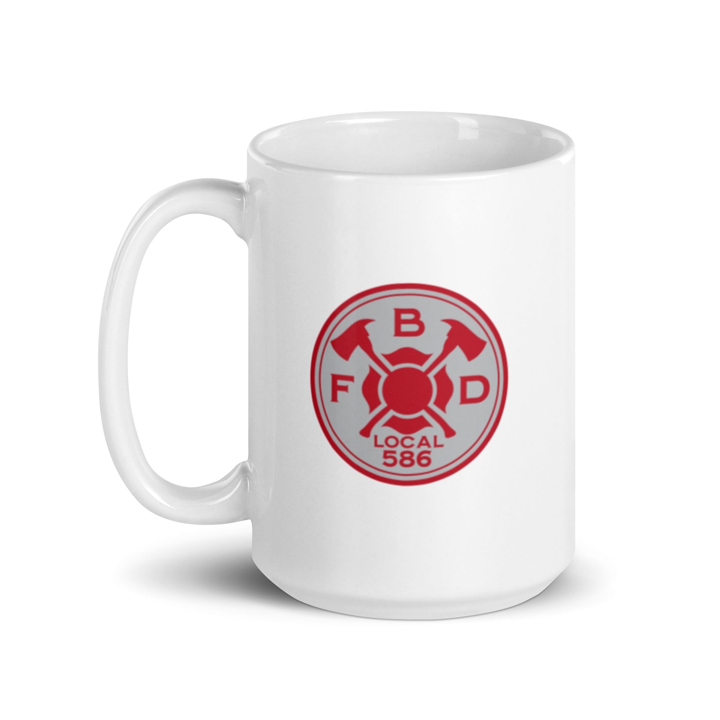 White glossy mug