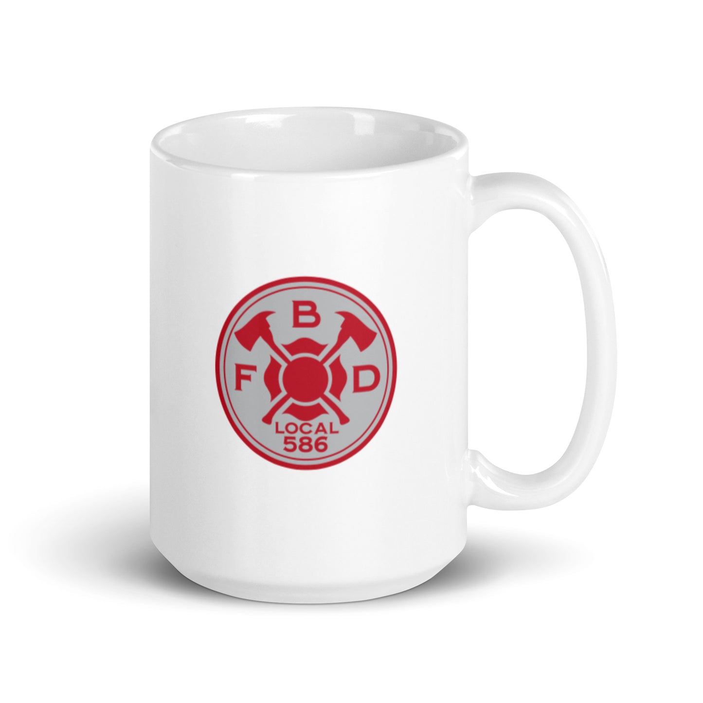 White glossy mug